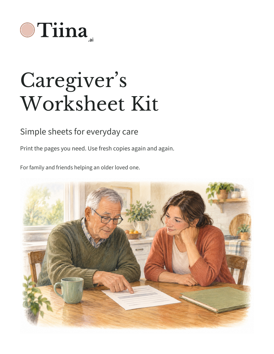 Caregiver’s Worksheet Kit cover